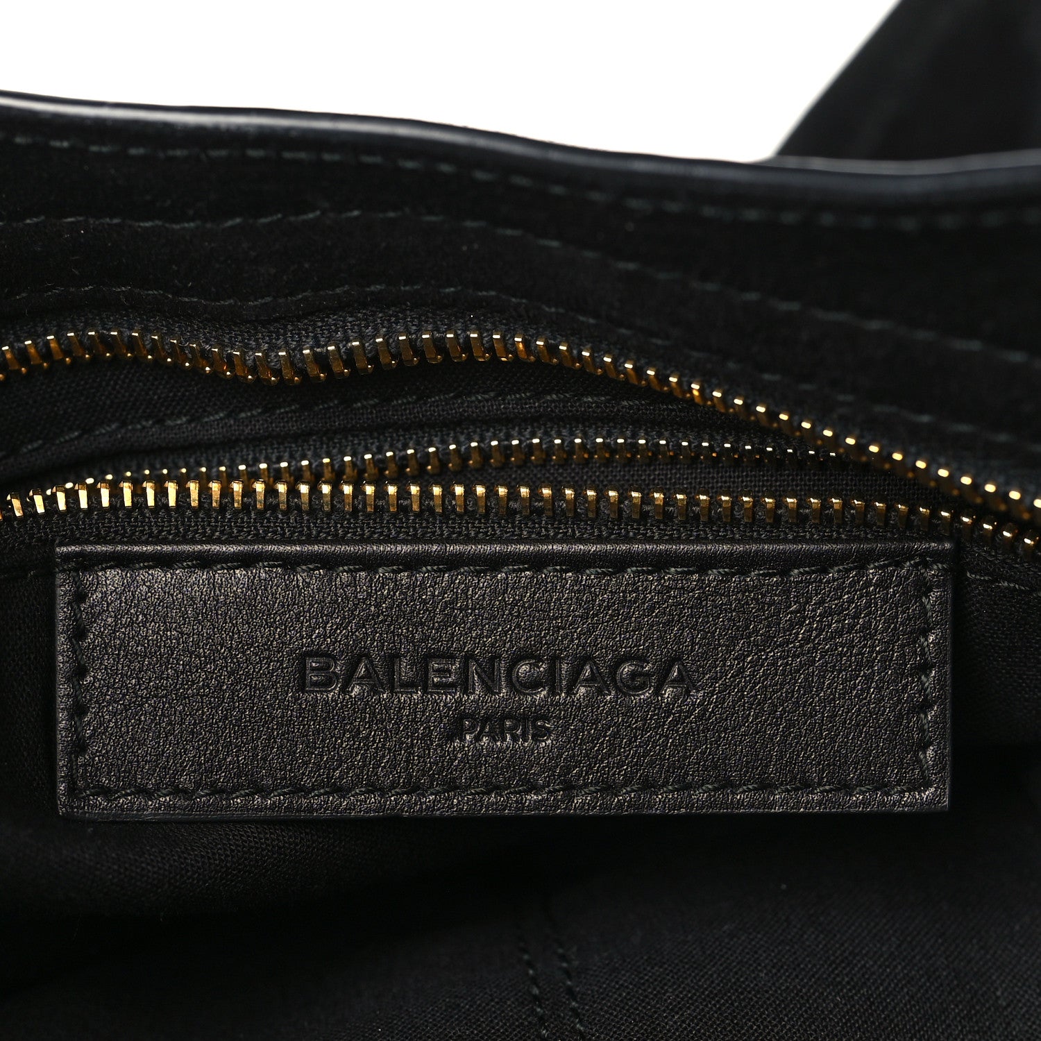 Balenciaga Baby Daim Gold Metallic Edge Hardware City Black 6 of 9