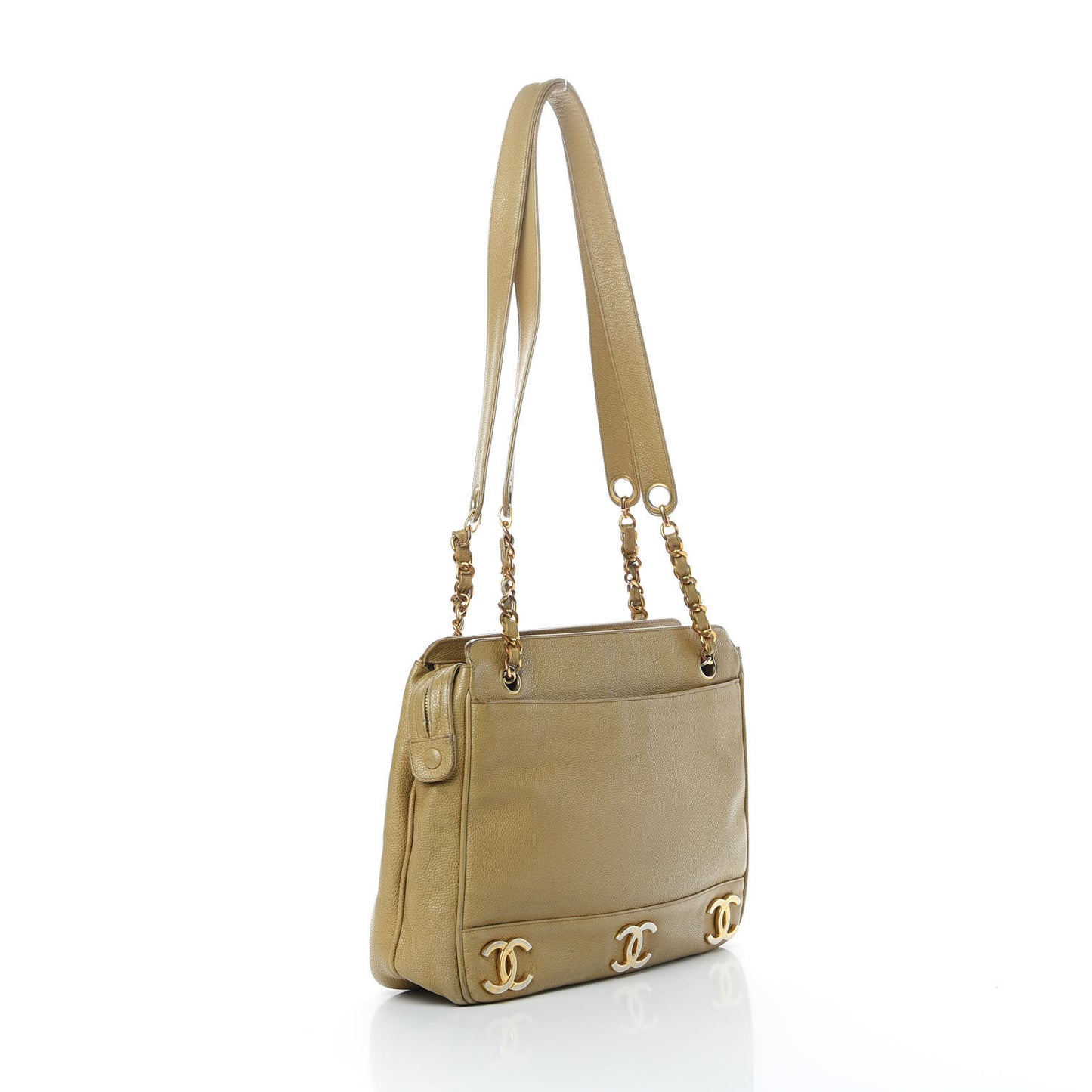 Caviar Shoulder Bag Beige