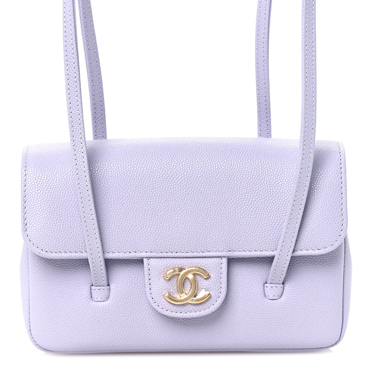 Chanel Shiny Caviar Mini Preppy Coco Shoulder Bag Purple 7 of 10