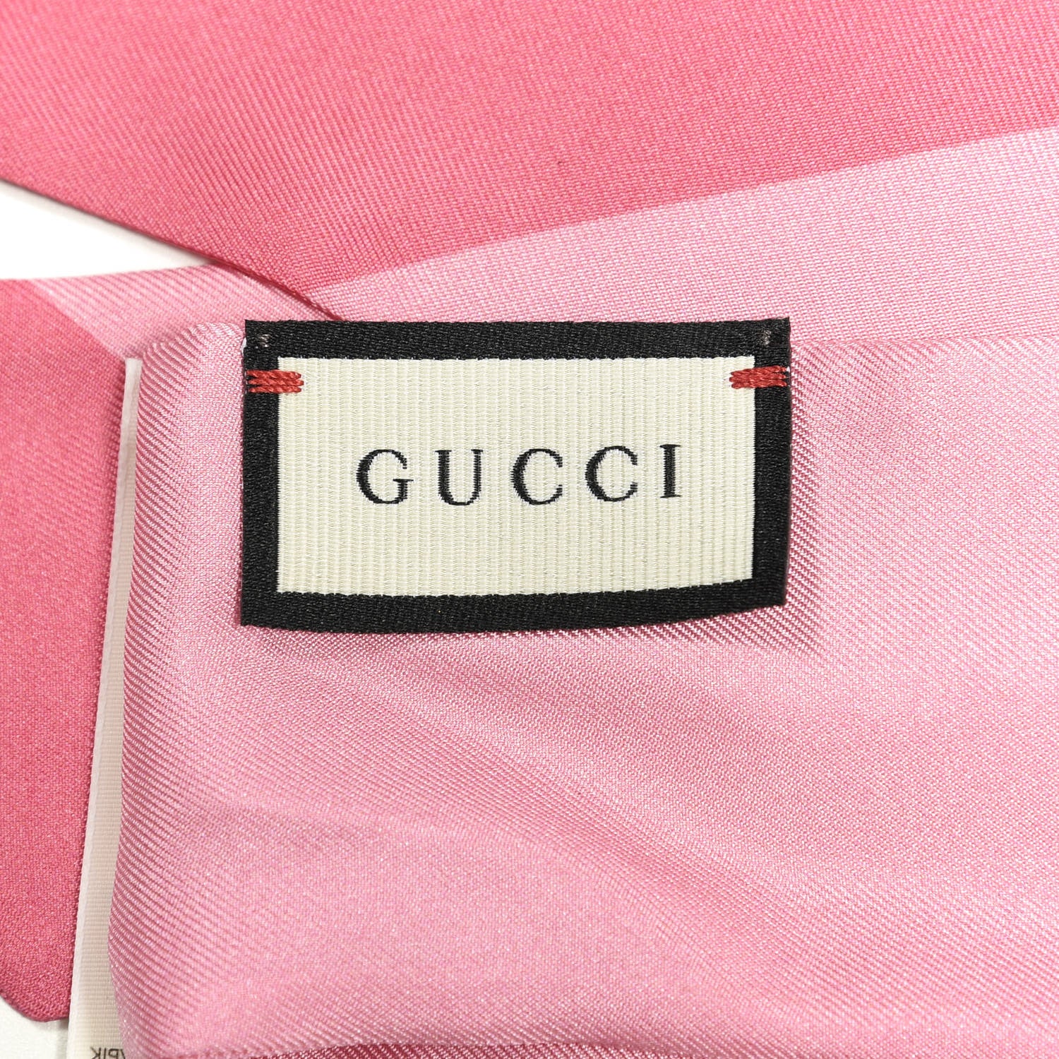 Gucci Silk Twill Gasmique Neck Bow Scarf Roseate 3 of 4