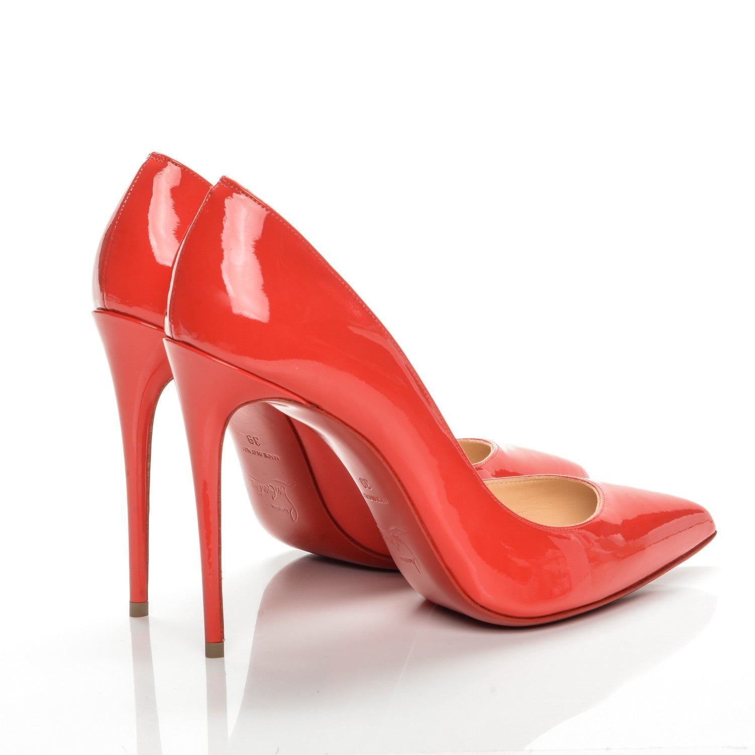 Christian Louboutin Patent Pigalle Follies 100 Pumps 39 Poppy 4 of 7