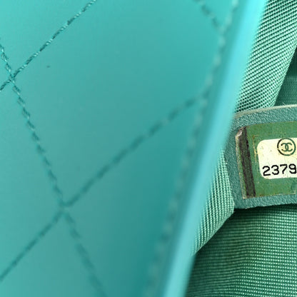 Chanel Calfskin Stitched Small Ring My Bag Flap Crossbody Turquoise 8 of 11