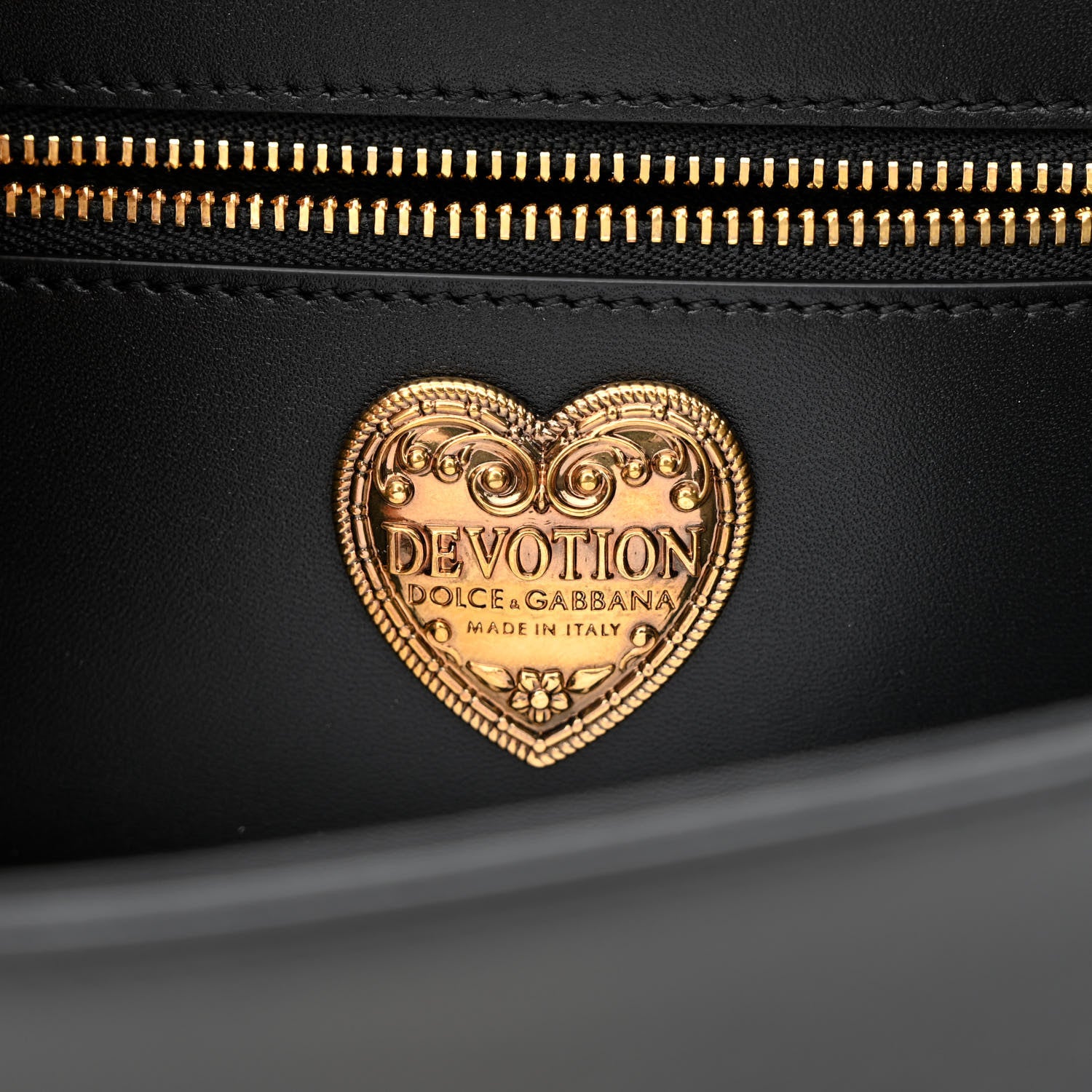 Dolce & Gabbana Calfskin Medium Devotion Crossbody Bag Black 6 of 12