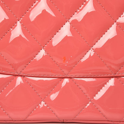Chanel Patent Quilted Jumbo Double Flap Pink 10 of 10