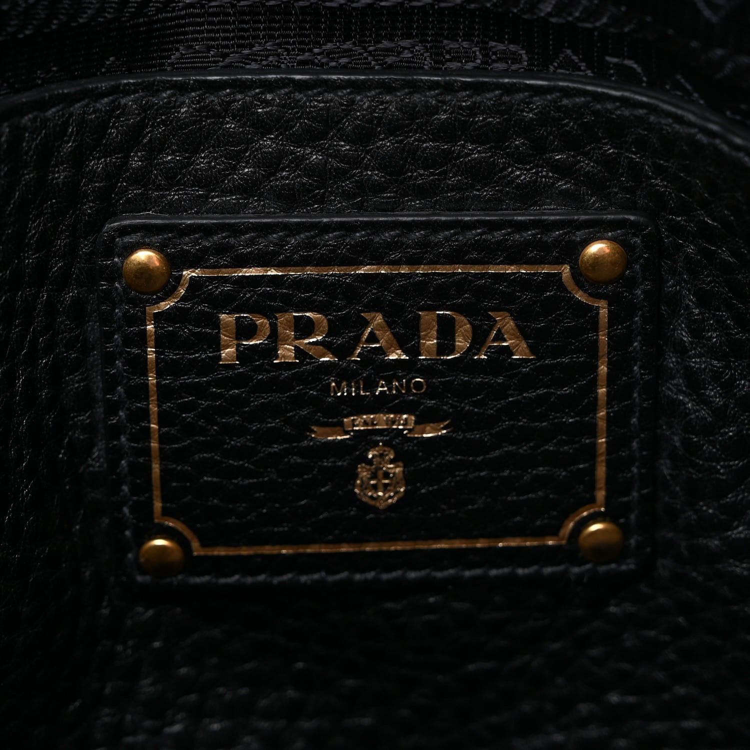 Prada Vitello Daino Tote Black 6 of 9