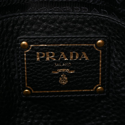 Prada Vitello Daino Tote Black 6 of 9