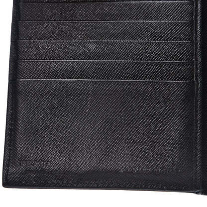 Prada Saffiano Tri-Fold Compact Wallet Black 5 of 10