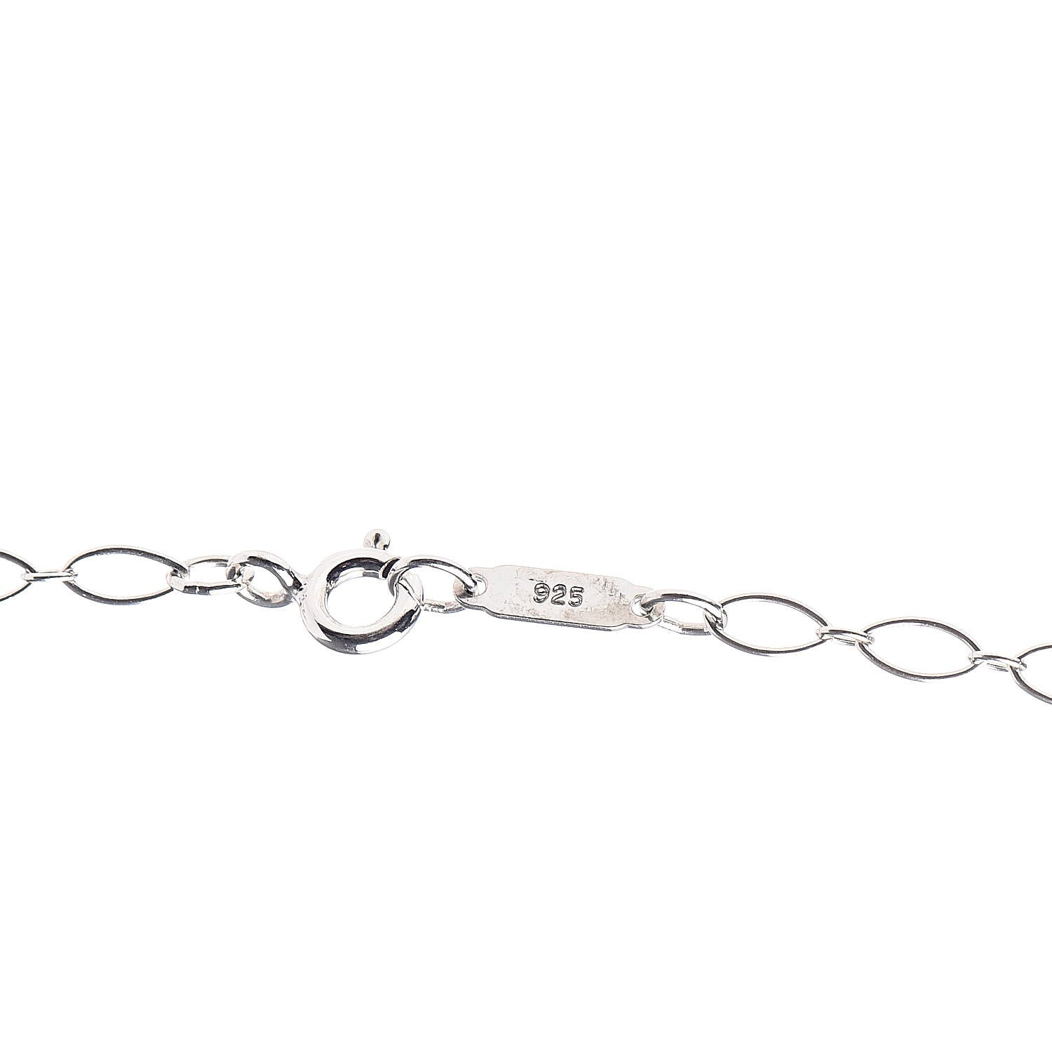 Tiffany Sterling Silver Diamond Blossom Key Pendant Link Necklace 6 of 6
