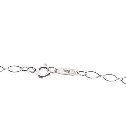 Tiffany Sterling Silver Diamond Blossom Key Pendant Link Necklace 6 of 6