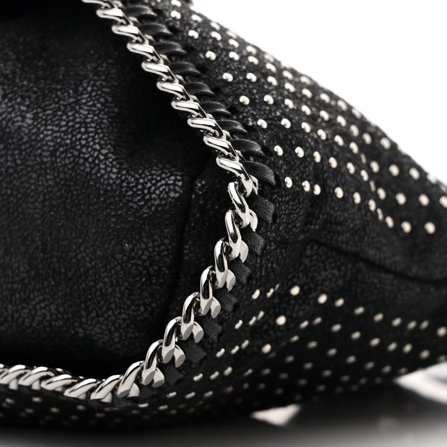 Shaggy Deer Small Falabella Studded Bucket Bag Black