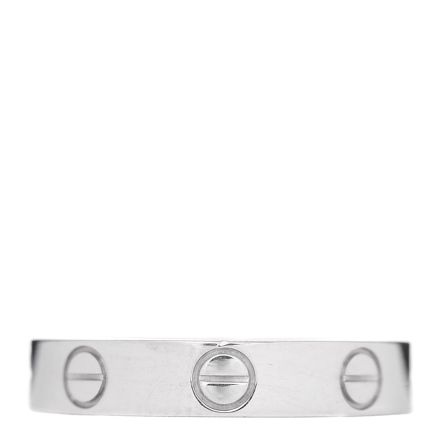 18K White Gold 3.5mm LOVE Wedding Band Ring 49 4.75