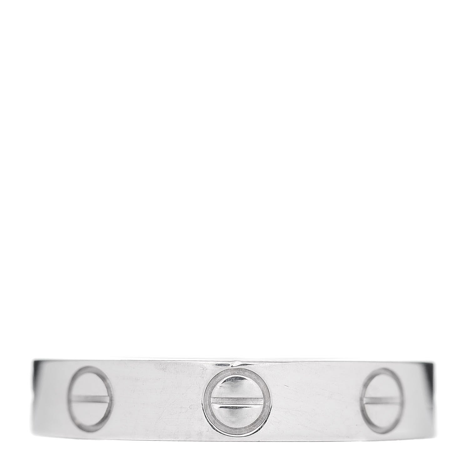 Cartier 18K White Gold 3.5mm LOVE Wedding Band Ring 49 4.75 1 of 4