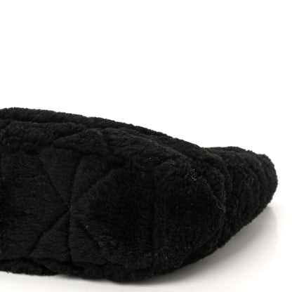 Prada Shearling Nappa Triangle Quilted Patchwork System Shoulder Bag Black 11 of 11