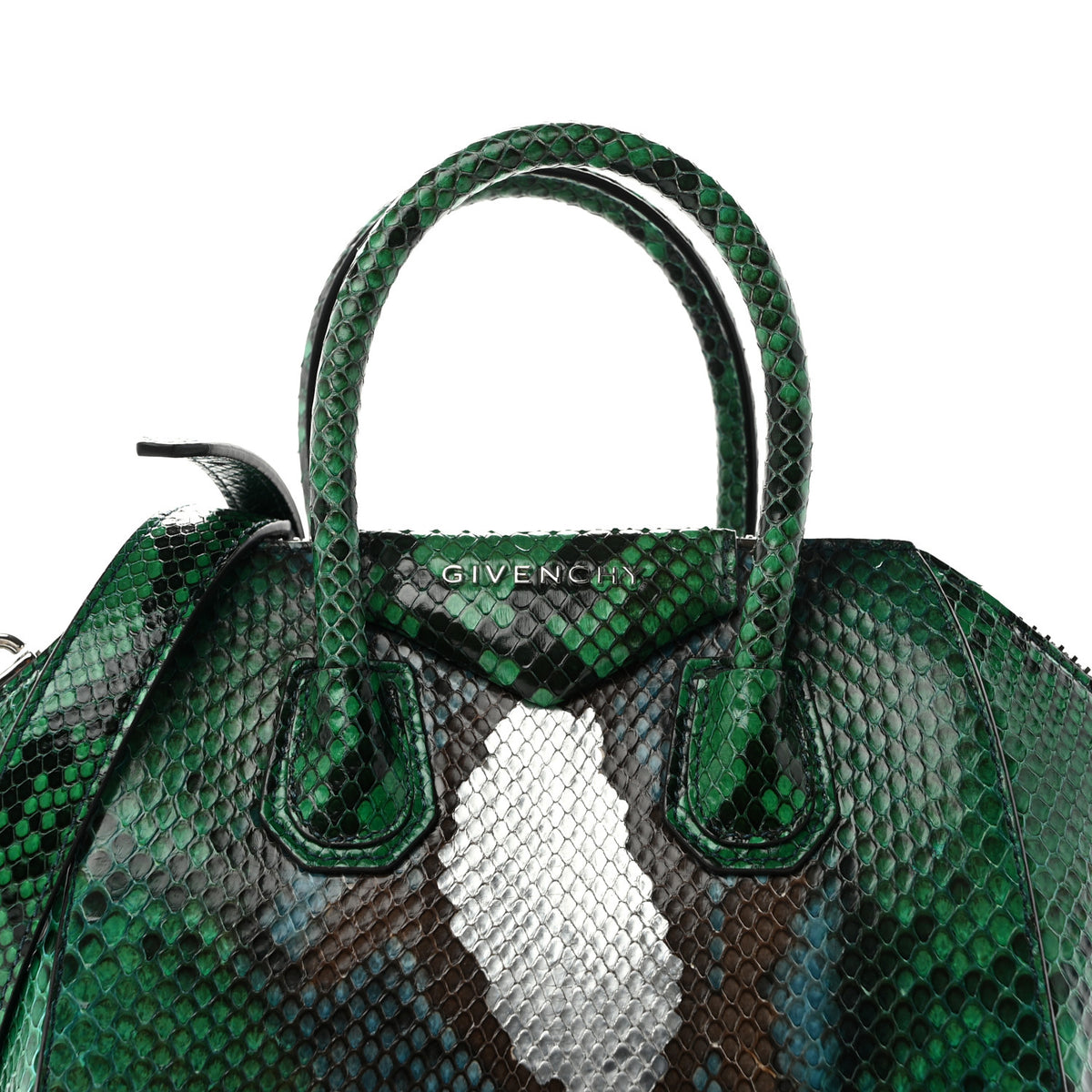 Givenchy Snakeskin Mini Antigona Green Multicolor 8 of 10