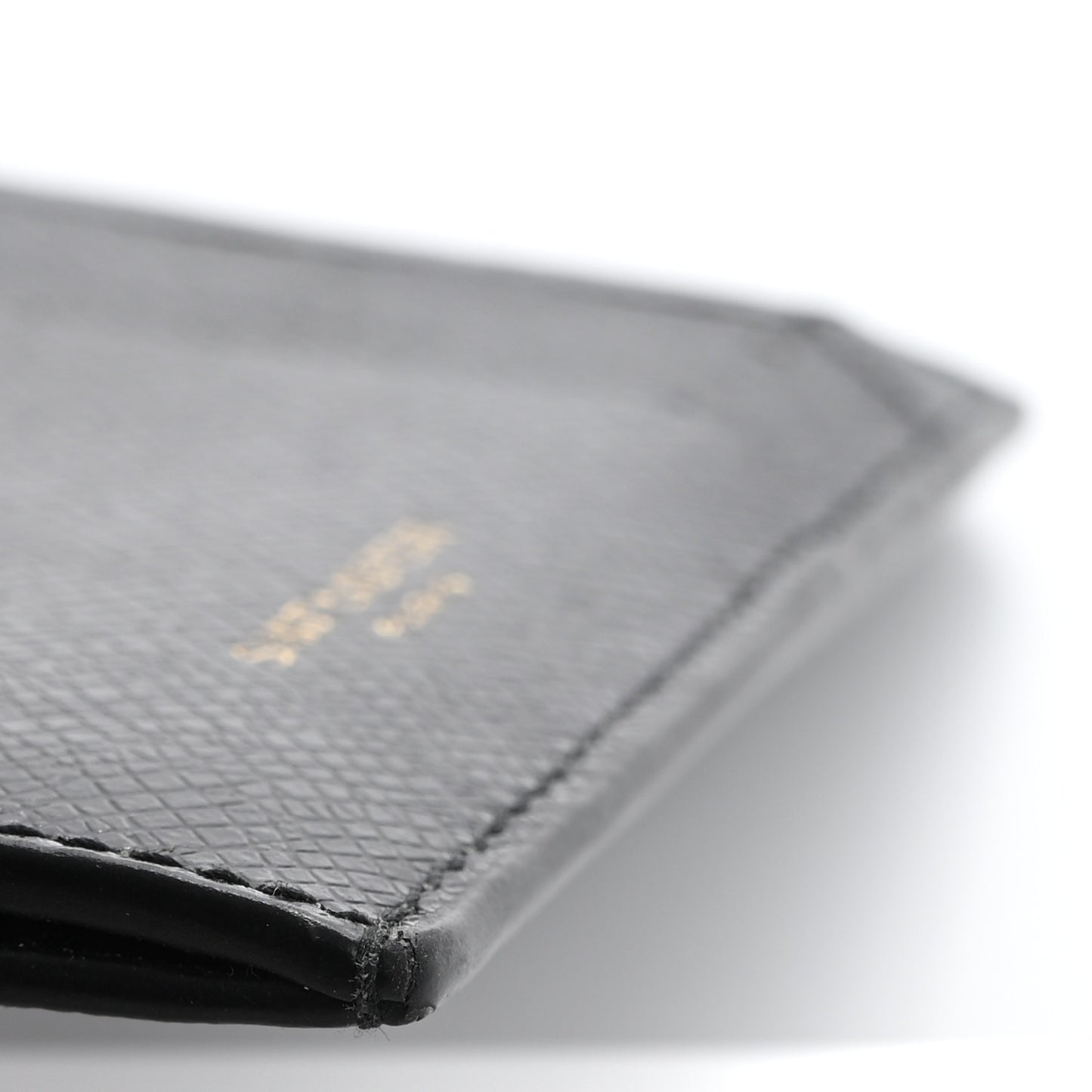 Calfskin 5 Fragments Zip Pouch Card Holder Black
