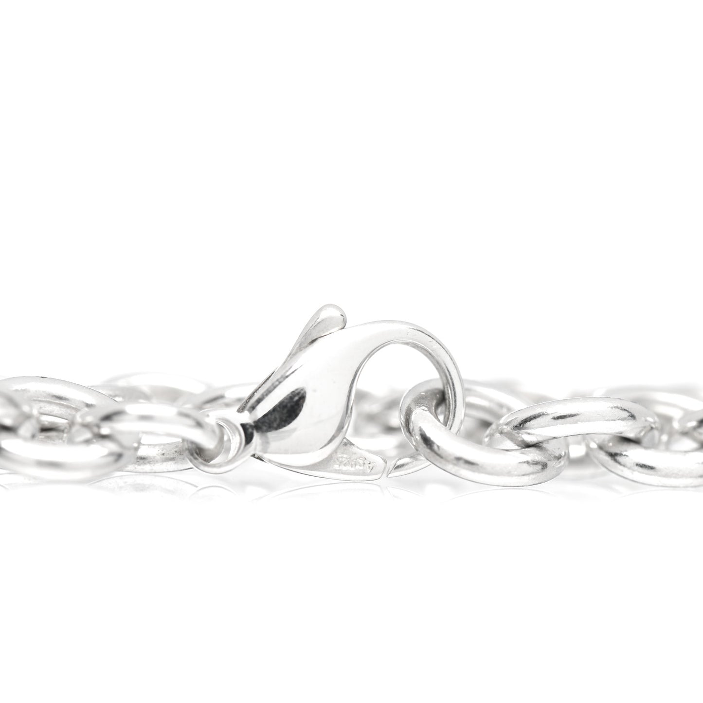 Sterling Silver Round Chain Link Bracelet