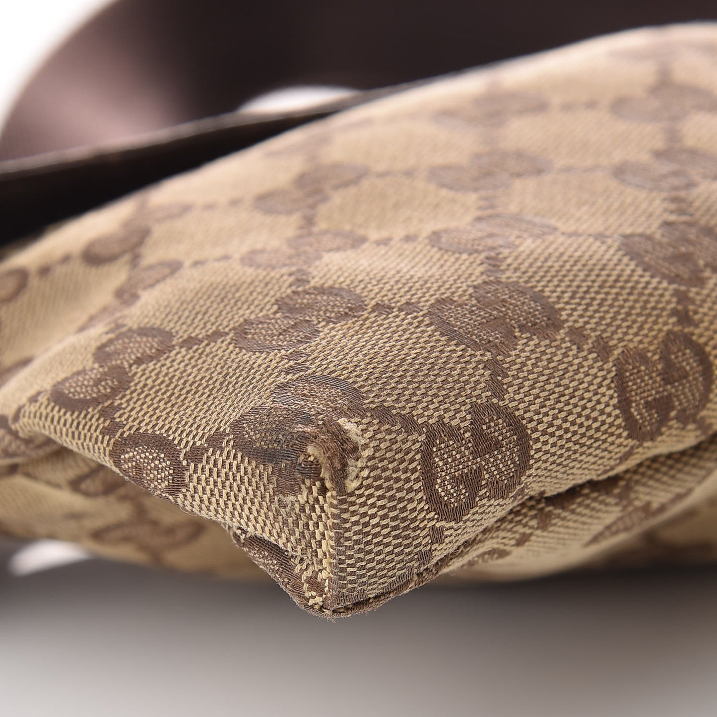 Monogram Web Belt Bag Dark Brown