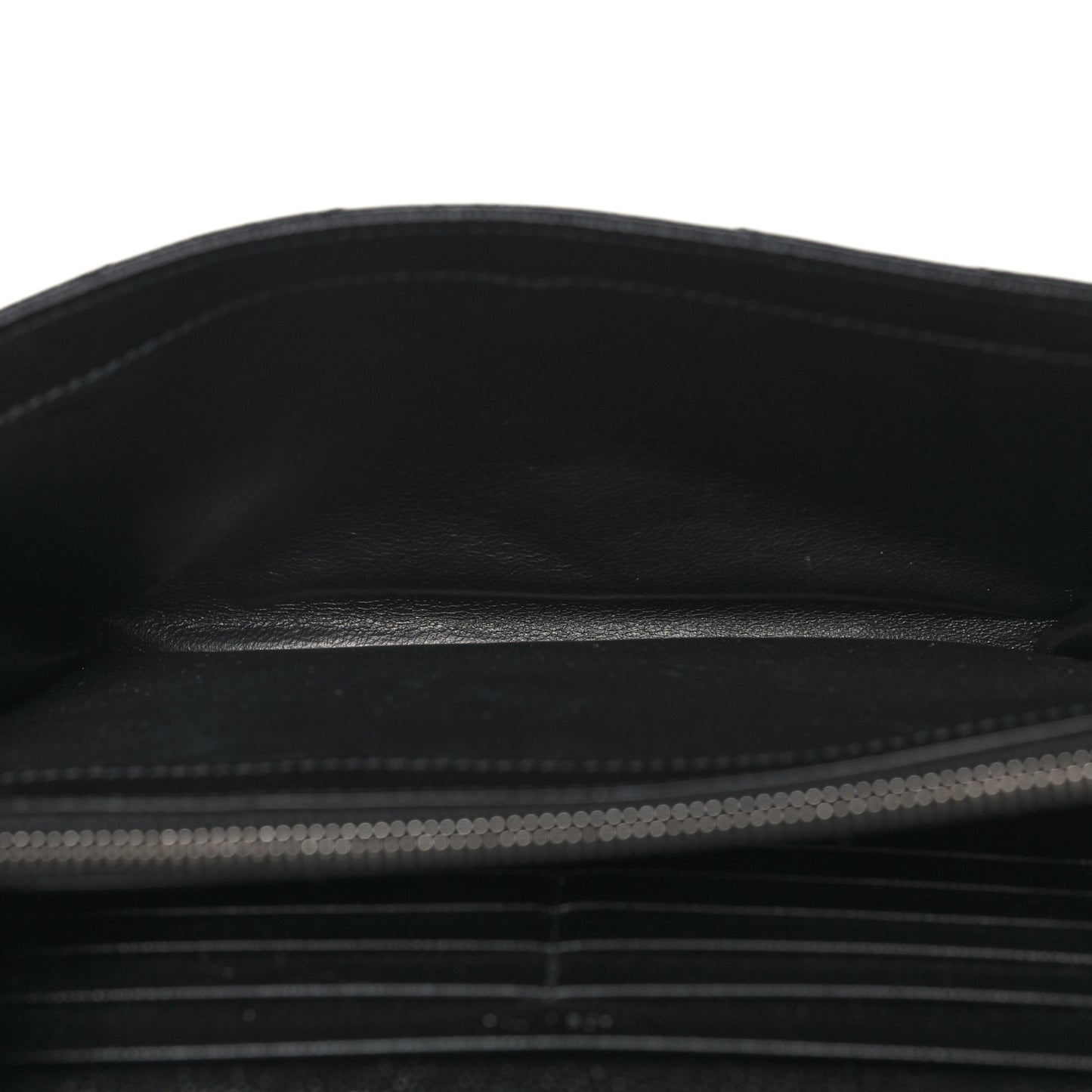 Grain De Poudre Matelasse Chevron Monogram Chain Wallet Black
