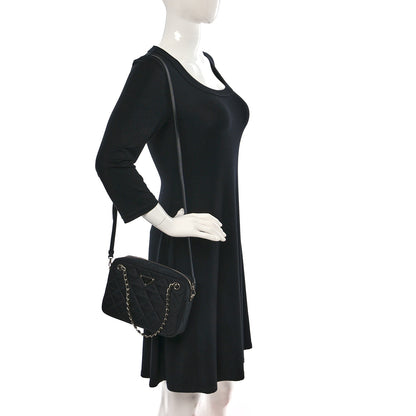 Prada Nylon Tessuto Impuntu Quilted Bandoliera Crossbody Bag Black 2 of 8