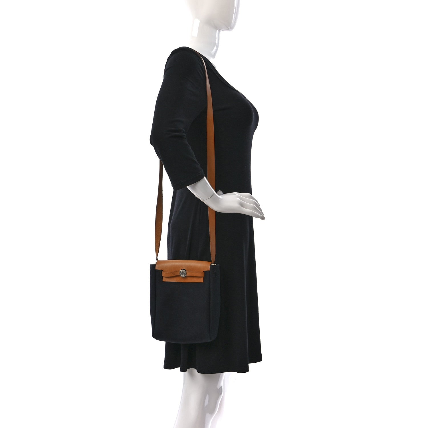 Hermes Toile Vache Calfskin Herbag TPM Natural 3 of 9