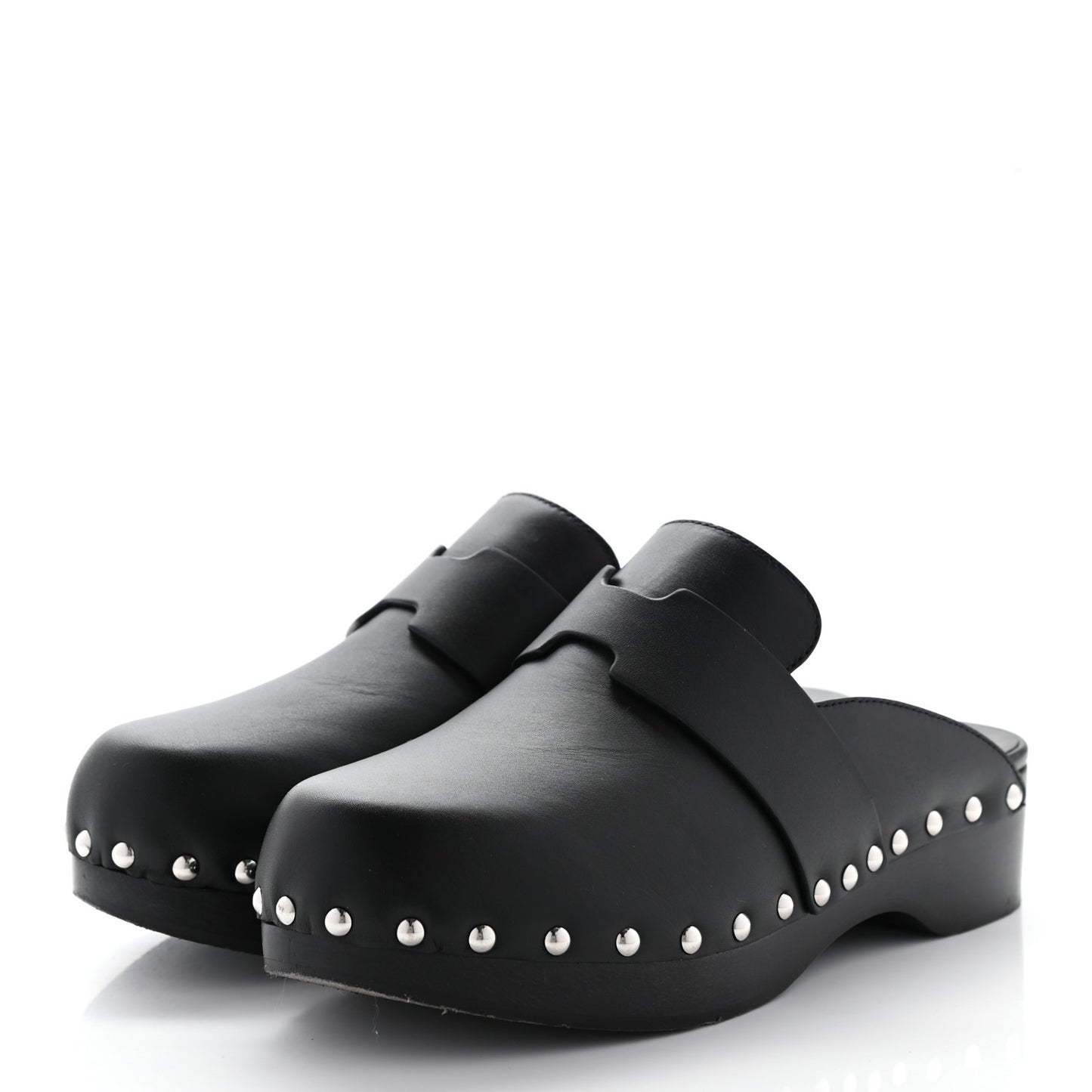 Calfskin Calya Mules 36 Black