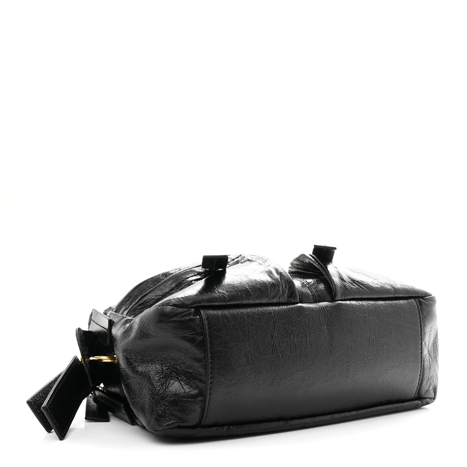 Christian Dior Crinkled Calfskin Small Grand Tour Bowling Bag Black 4 of 10