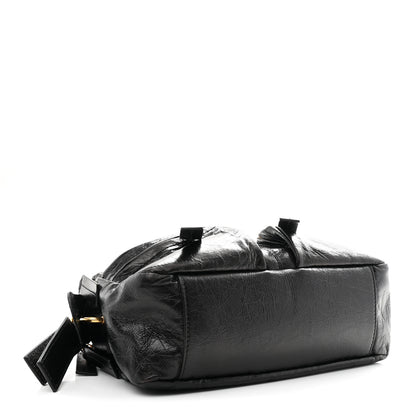 Christian Dior Crinkled Calfskin Small Grand Tour Bowling Bag Black 4 of 10