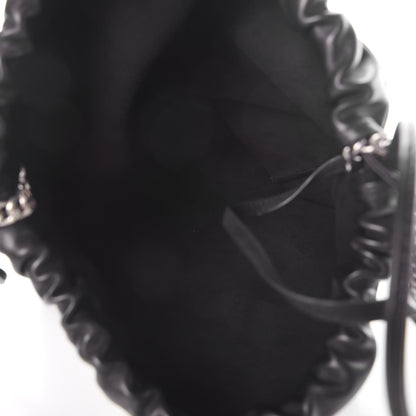 Saint Laurent Lambskin Teddy Drawstring Bag Black 6 of 13