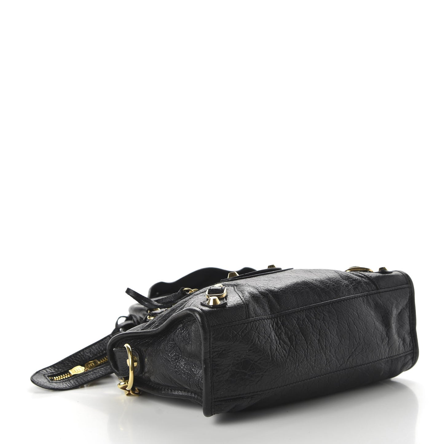 Agneau Classic Gold Hardware Mini City Black