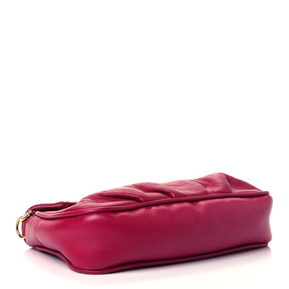 Fendi Nappa Fendista Pouchette Crossbody Fuxia Scuro 3 of 4