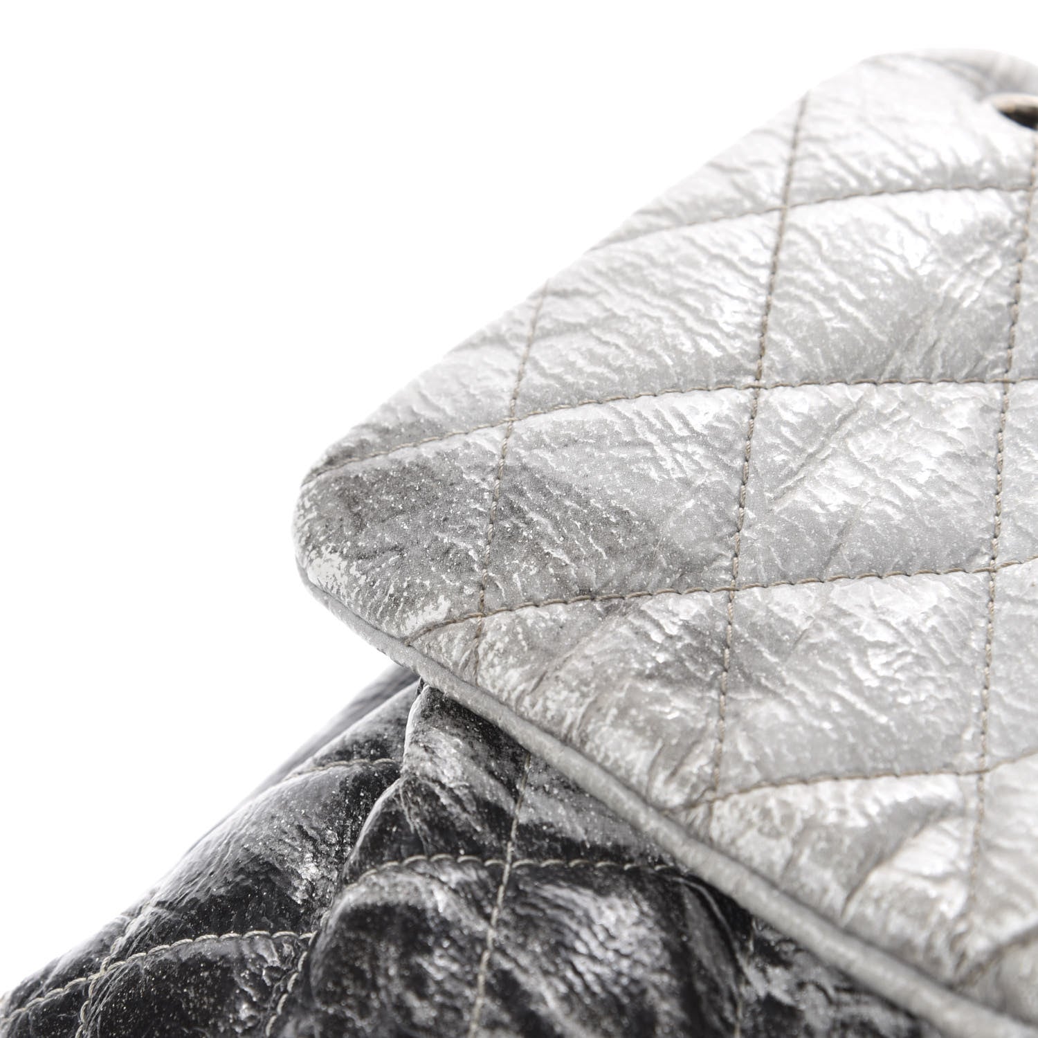 Chanel Vinyl Quilted Jumbo Melrose Degrade Flap Black 10 of 16