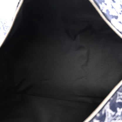 Louis Vuitton Monogram Tapestry Keepall Bandouliere 50 Bleu 5 of 10