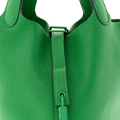 Hermes Taurillon Clemence Monochrome Picotin Lock 18 PM Bambou 8 of 10