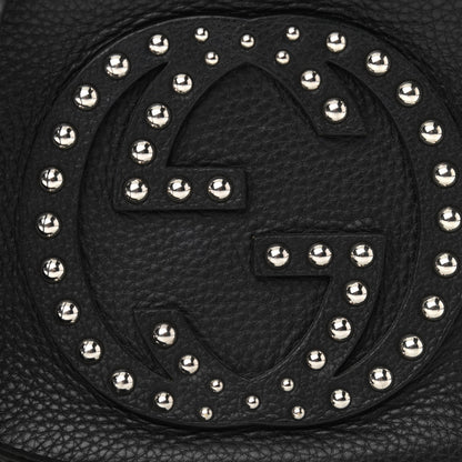 Gucci Pebbled Calfskin Studded Small Soho Disco Bag Black 14 of 14