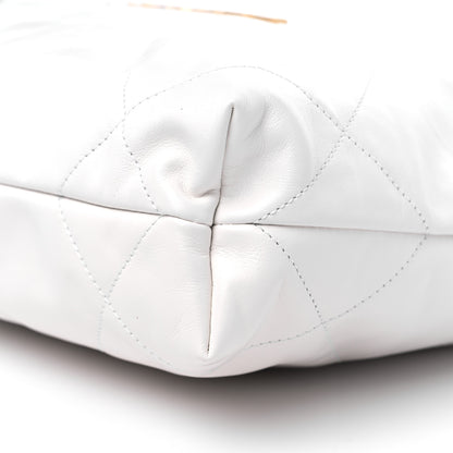 Chanel Shiny Calfskin Quilted Small Chanel 22 White 10 of 11