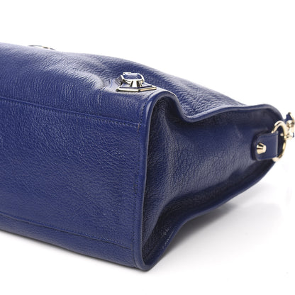 Balenciaga Chevre Gold Metallic Edge Hardware City Bleu Roi 8 of 9