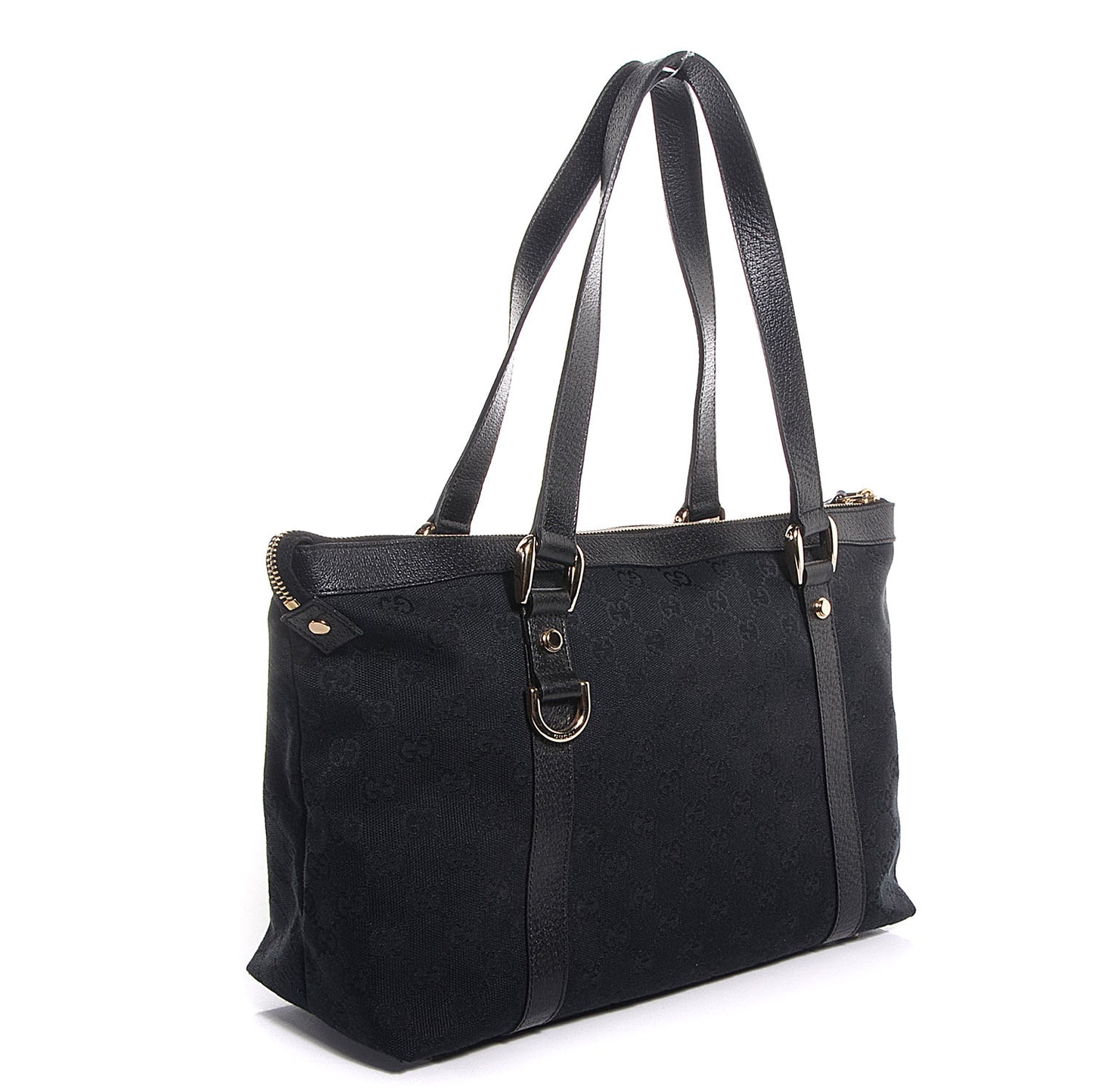 Monogram Medium Abbey Shoulder Bag Black