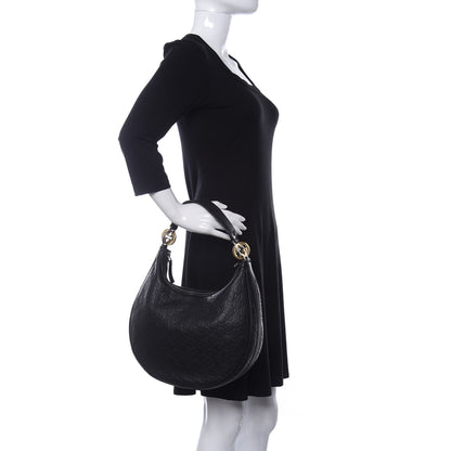 Gucci Guccissima Medium GG Twins Hobo Black 2 of 10