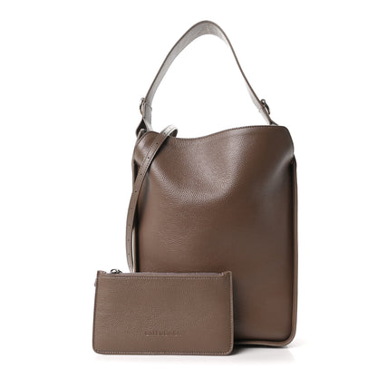 Balenciaga Calfskin Logo Embossed Small Tool 2.0 North-South Tote Mink Grey 3 of 11