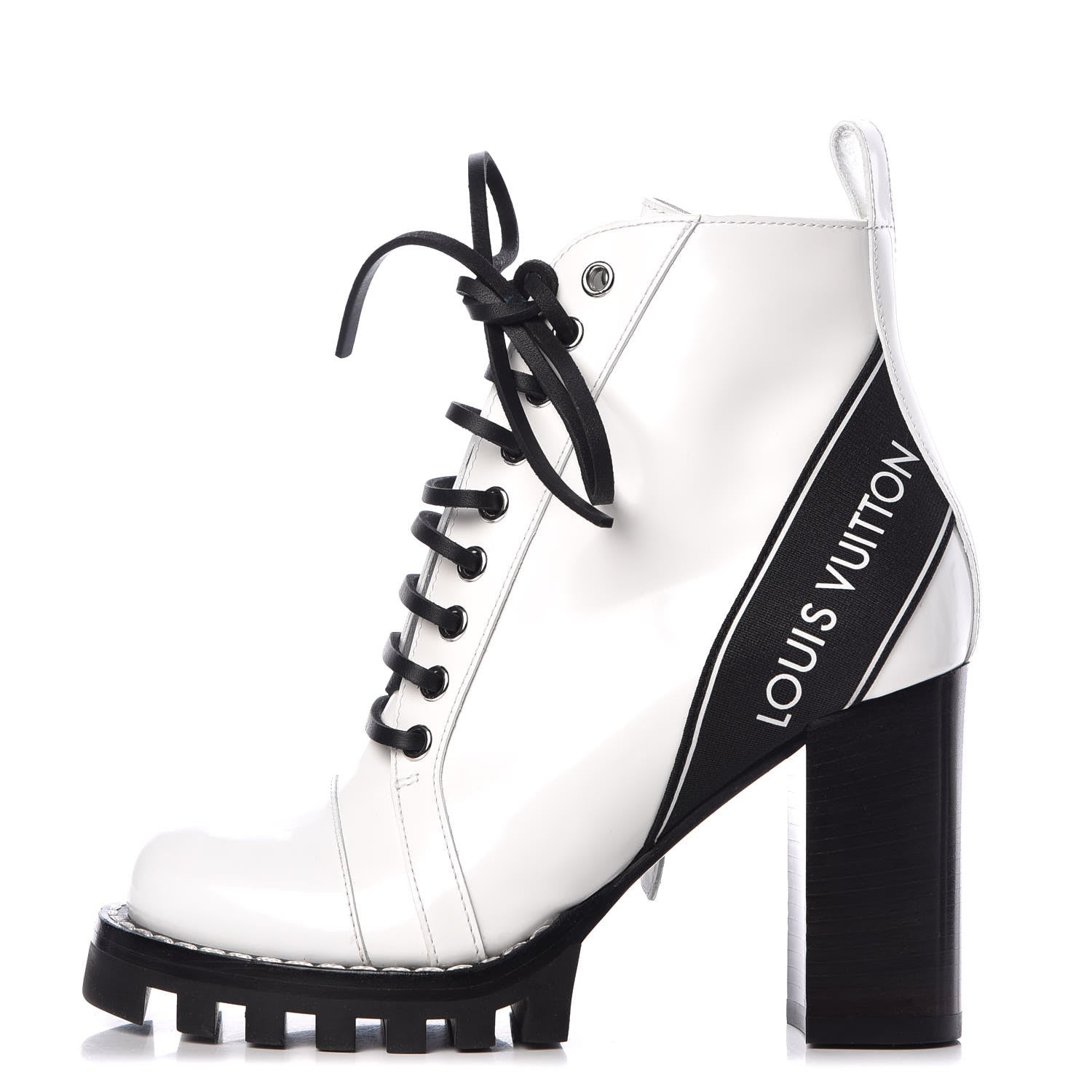 Louis Vuitton Patent Calfskin Star Trail Ankle Boots 36 White 1 of 7