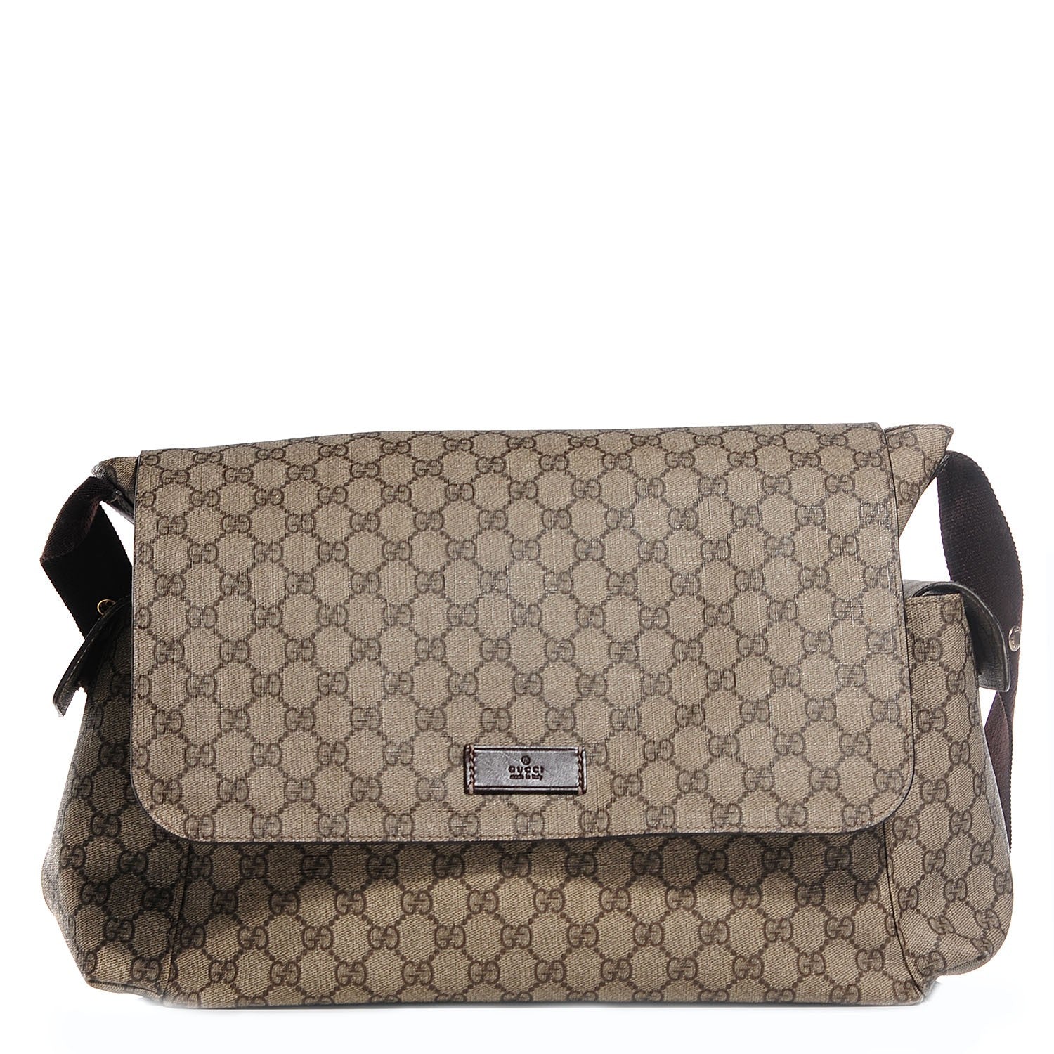 Gucci GG Plus Monogram Messenger Diaper Bag Dark Brown 1 of 7
