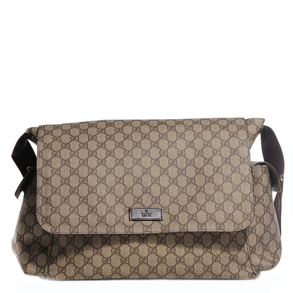 Gucci GG Plus Monogram Messenger Diaper Bag Dark Brown 1 of 7