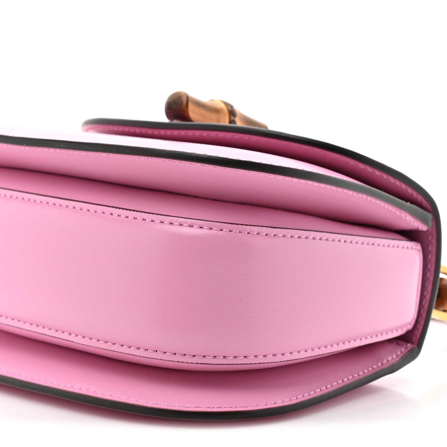 Gucci Boarded Dyana Lux Calfskin Web Mini Bamboo 1947 Top Handle Bag Nice Pink 9 of 10