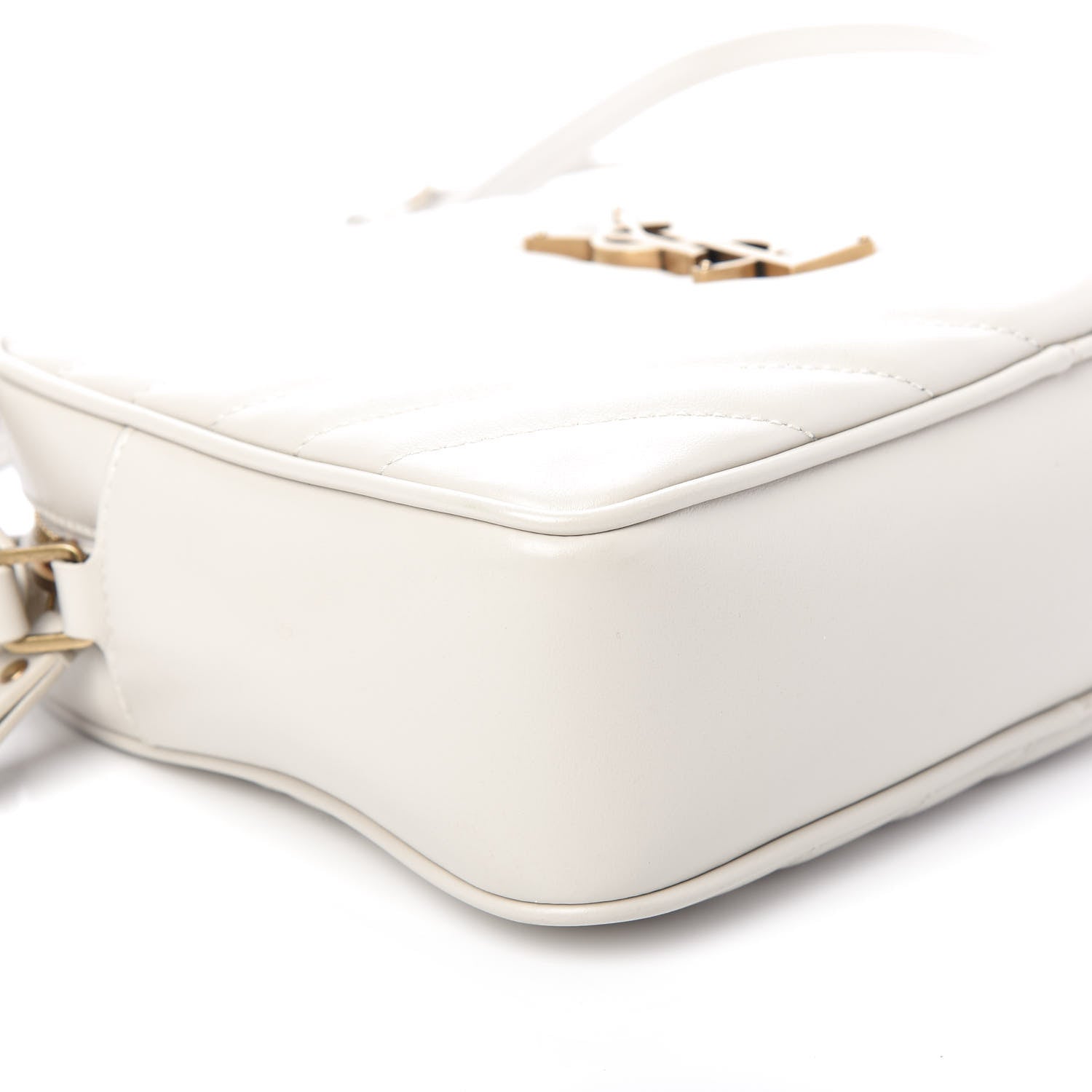 Saint Laurent Calfskin Matelasse Monogram Lou Camera Bag Crema Soft 6 of 11