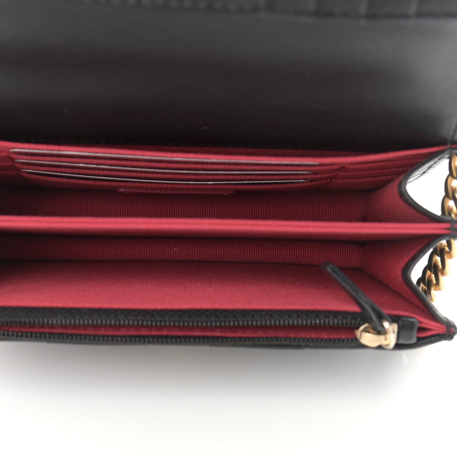 Chanel Lambskin Enamel Quilted Pending CC Clutch With Chain Black 4 of 8