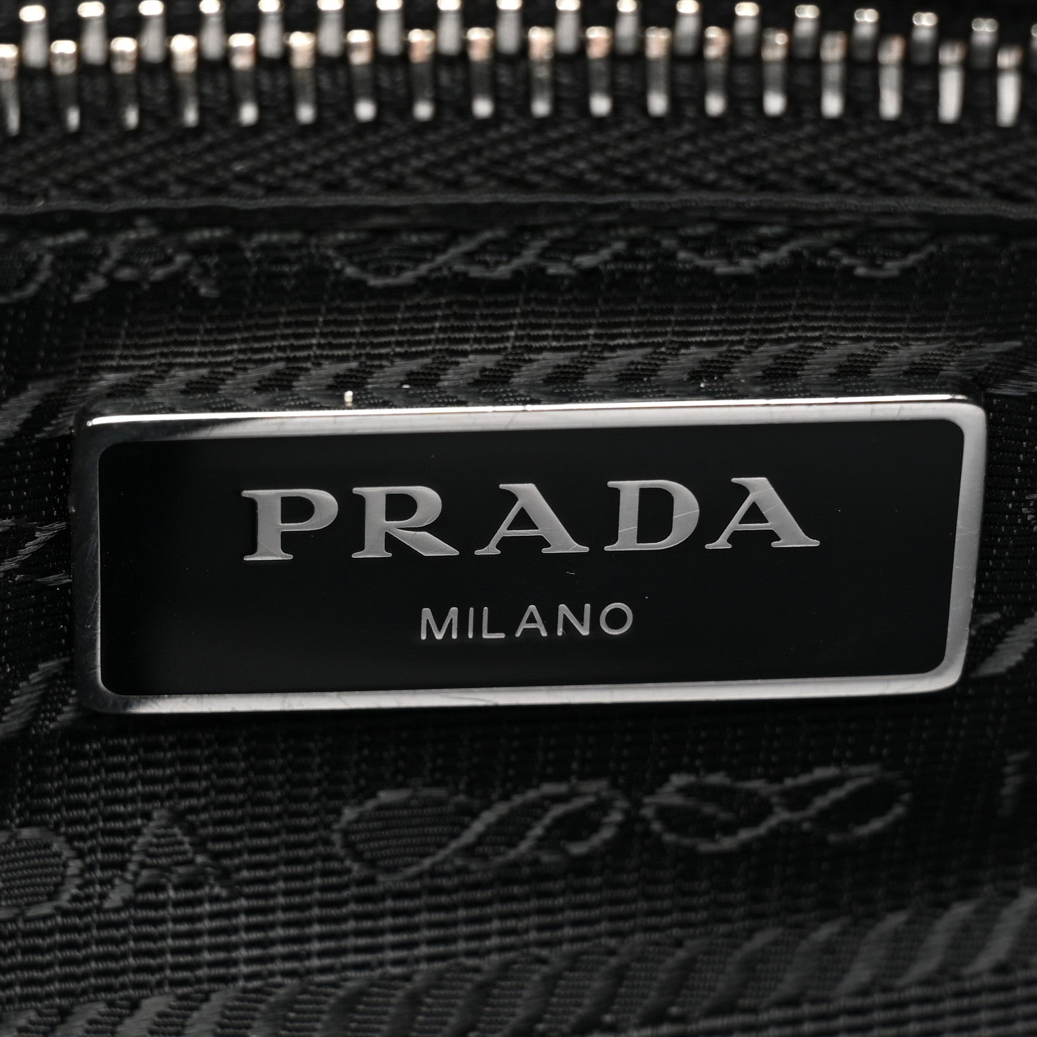 Prada Re-Nylon Triangle Padded Patchwork Shoulder Bag Black 6 of 9