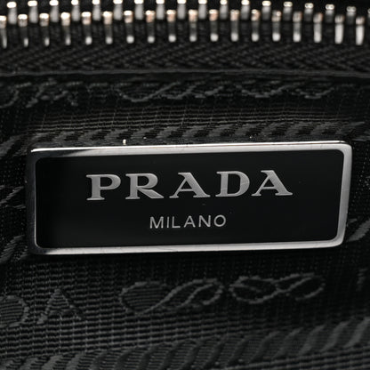 Prada Re-Nylon Triangle Padded Patchwork Shoulder Bag Black 6 of 9