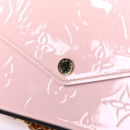 Louis Vuitton Vernis Felicie Chain Wallet Rose Ballerine 8 of 8