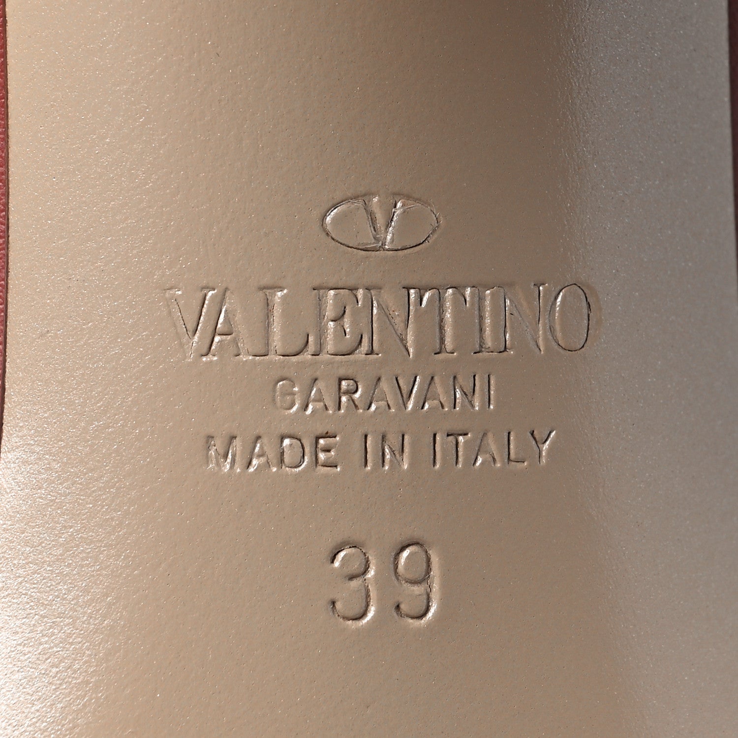 Valentino Garavani Calfskin Rockstud 60mm City Sandals 39 Gingerbread 6 of 8