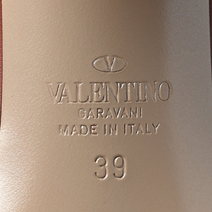 Valentino Garavani Calfskin Rockstud 60mm City Sandals 39 Gingerbread 6 of 8